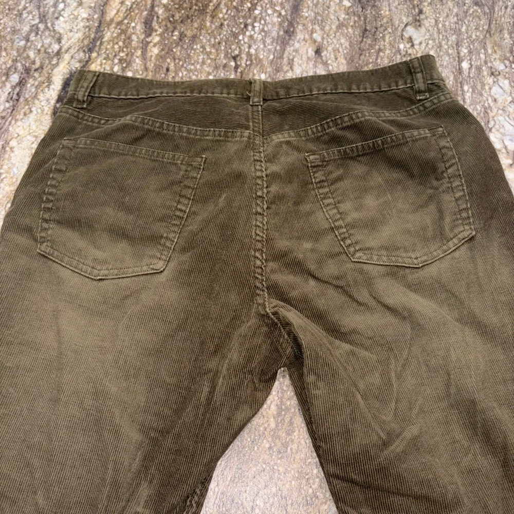 Corduroy Pants Mens 34x30 Olive Green Button Fly Banana Republic